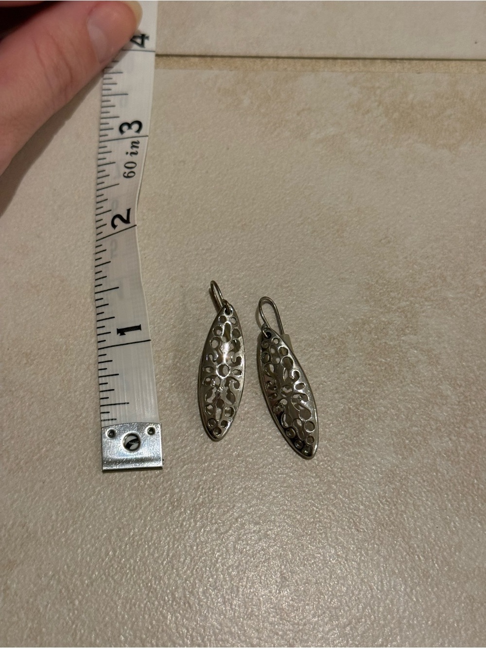 kate spade Silver Filigree Marquise Drop Earrings